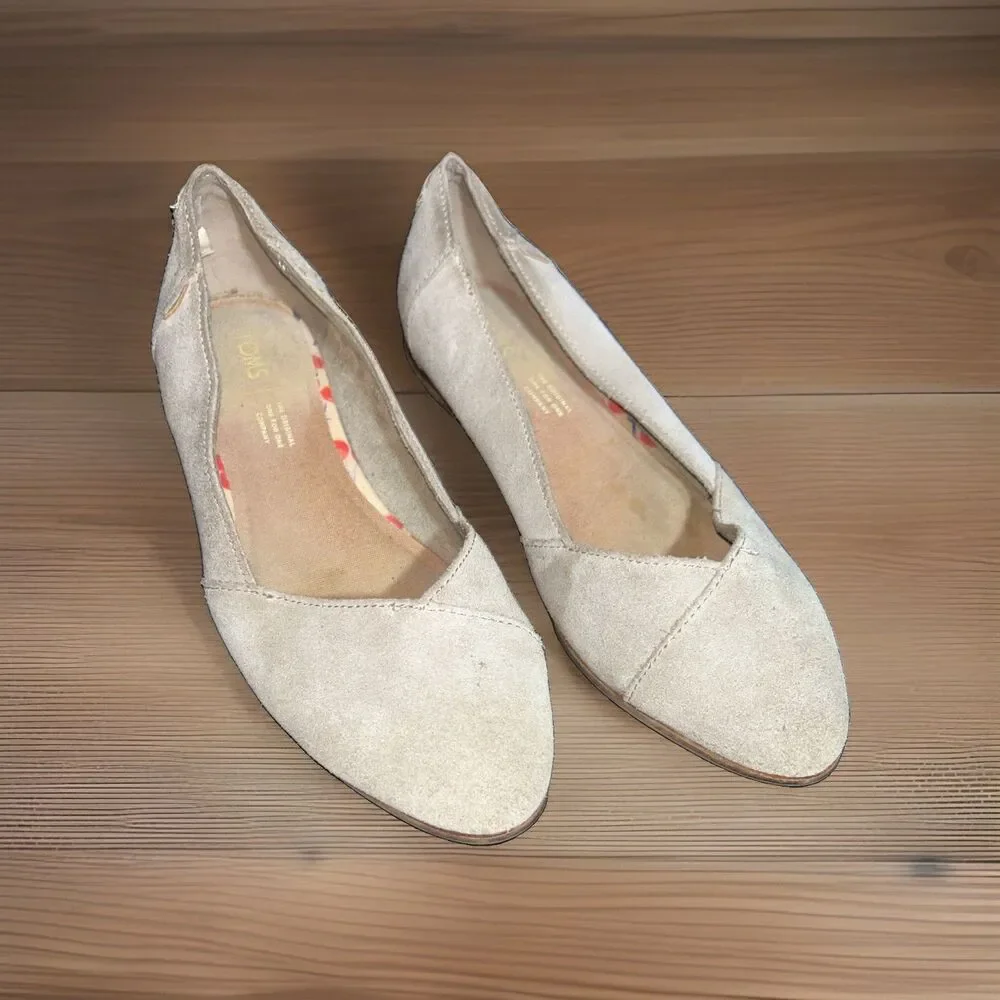 Toms Womens Julie Flats Desert Taupe Size 6.5